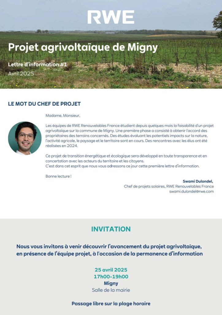 Lettre d'information n°1